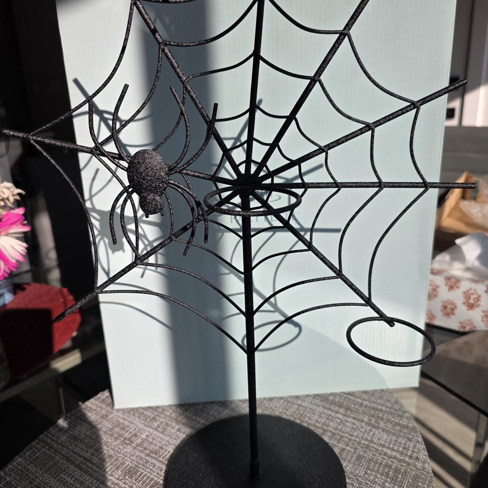 PartyLite Black Spider Web Decor